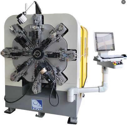 เครื่องทำสปริง CNC อัตโนมัติ 12-14 แกน ระบบม้วนลวด 1 ถึง 4 มม.