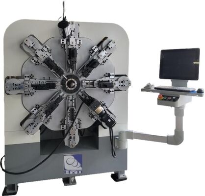 อัตโนมัติหลายฟังก์ชัน 12 แกน คอมพิวเตอร์สปริงโคลลิ่งเครื่อง 1-4 มิลลิเมตร สปริงการทําอุปกรณ์ที่มีส่วนประกอบแกนมอเตอร์