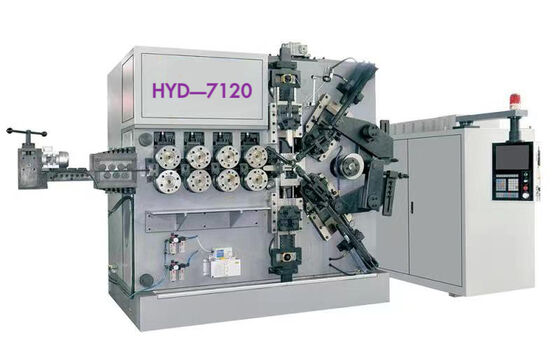 อัตโนมัติ 7 แกน CNC Multifunction Coiling Spring Making Machine 6-16 มม ส่วนประกอบเครื่องยนต์แกนสําหรับโลหะและโลหะ