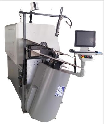 เครื่องดัดลวด 3 มิติความแม่นยำสูง 8 แกน 2.0-8.0 มม. แบบหมุนอัตโนมัติสำหรับอุตสาหกรรมยานยนต์ โลหะวิทยา มอเตอร์