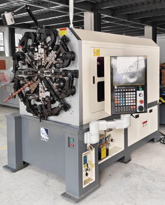 อุปกรณ์ทำสปริง CNC แคม 4.0 มม. ซันโยมอเตอร์ CE ISO9001 Blue Systems
