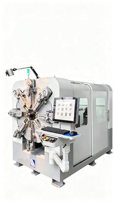 80m ต่อนาที เครื่องทําสปริง CNC สายบิดและ 16 ระบบแกน