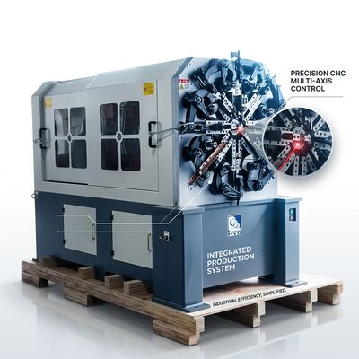 เครื่องสปริง CNC แบบหมุนลวดห้าแกน 1.0 - 4.0 มม. ระบบมอเตอร์ญี่ปุ่น