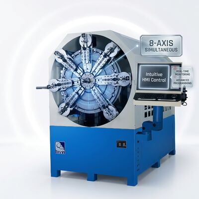 เครื่องกลมลวดลม CNC แบบไม่มีแคม ระบบคอมพิวเตอร์ กว้าง 0.3 - 2.5 มม