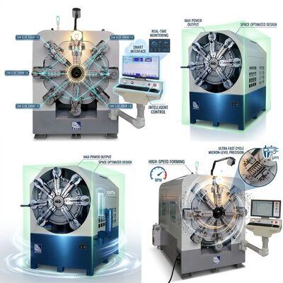 เครื่องกลมลวดลม CNC แบบไม่มีแคม ระบบคอมพิวเตอร์ กว้าง 0.3 - 2.5 มม
