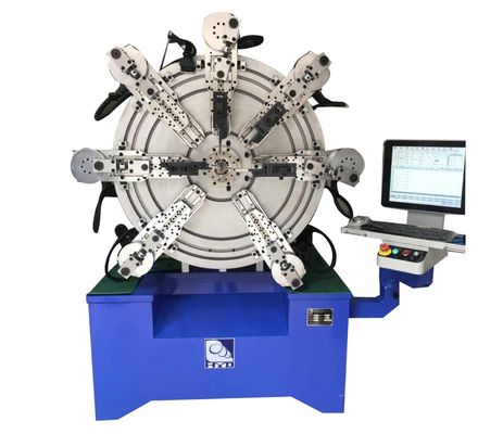 เครื่องขดลวดสปริงแรงบิด CNC แรงดึง 27KW พร้อมระบบสิบสองแกน