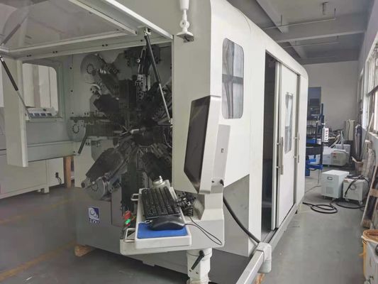 Camless 14 แกน CNC Spring ทำเครื่องขดด้วยลวดโรตารีอดีต