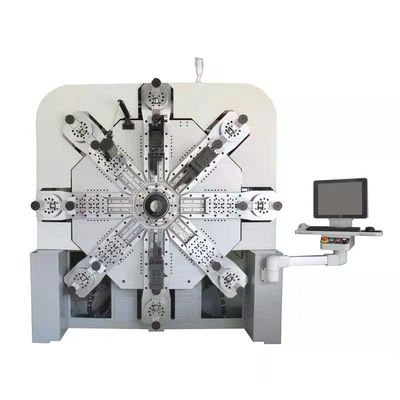 เครื่องจักรขึ้นรูปสปริงอัดแบบไร้ลูกเบี้ยว ระบบควบคุมเซอร์โว CNC 12 แกน
