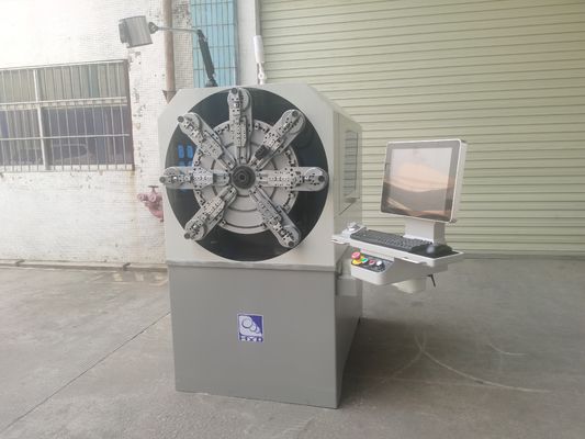 เครื่องทำสปริง CNC 12 แกน แบบไร้ลูกเบี้ยว หมุนลวด