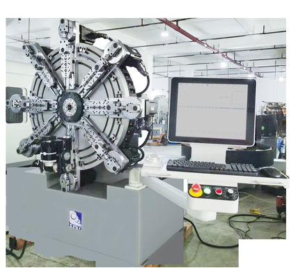 เครื่องขึ้นรูปลวด CNC 2.5 มม. เครื่องทำลวดสปริงพร้อมลวดหมุน