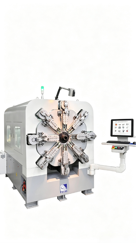 80m ต่อนาที เครื่องทําสปริง CNC สายบิดและ 16 ระบบแกน