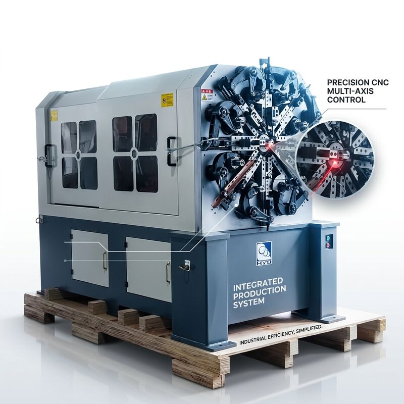 เครื่องสปริง CNC แบบหมุนลวดห้าแกน 1.0 - 4.0 มม. ระบบมอเตอร์ญี่ปุ่น