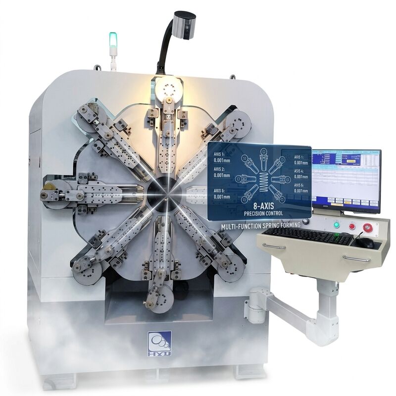 เครื่องสปริง CNC สิบสองแกนสปริงลวดหมุนขนาดเส้นผ่านศูนย์กลาง 2.5 มม. ระบบ