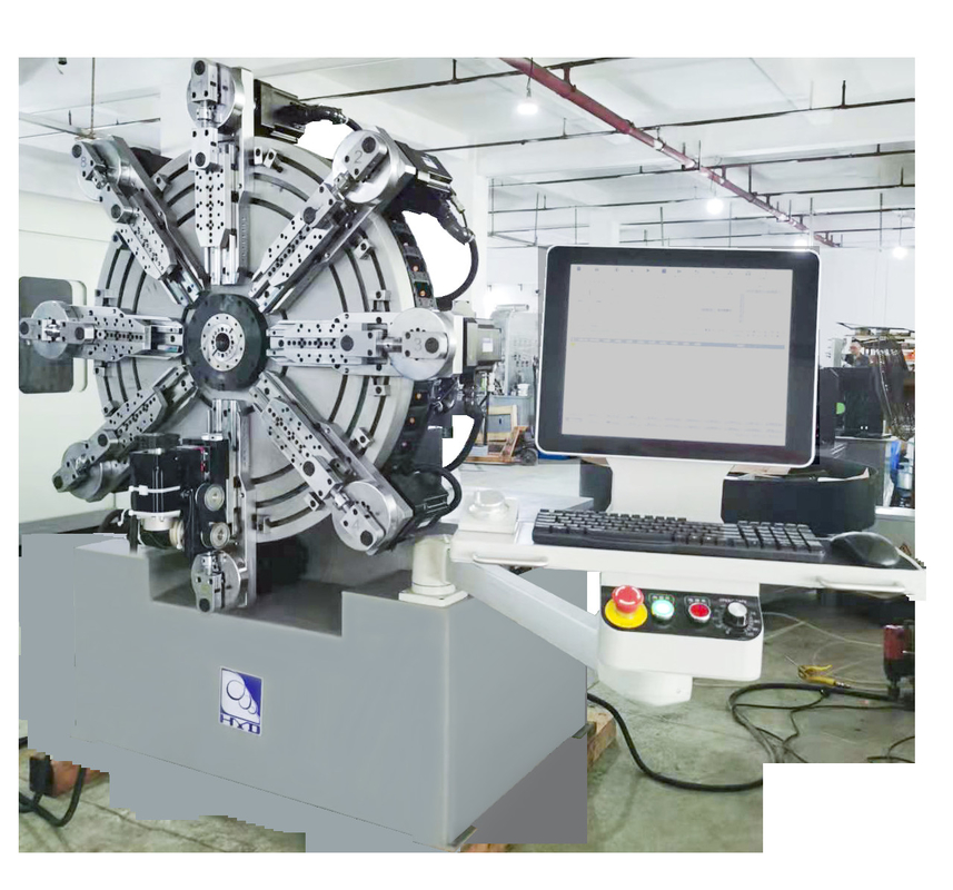 เครื่องขึ้นรูปลวด CNC 2.5 มม. เครื่องทำลวดสปริงพร้อมลวดหมุน